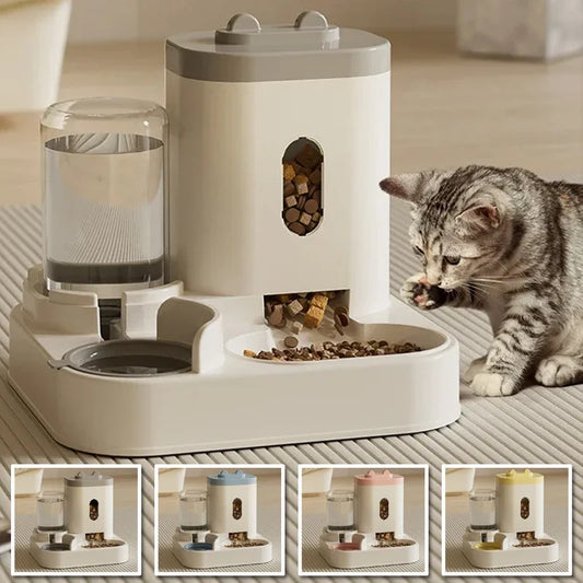 2-in-1 Automatic Pet Feeder & Water Dispenser