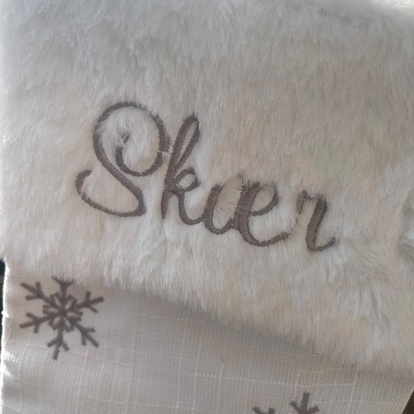 Personalized Snowy White Christmas Stocking