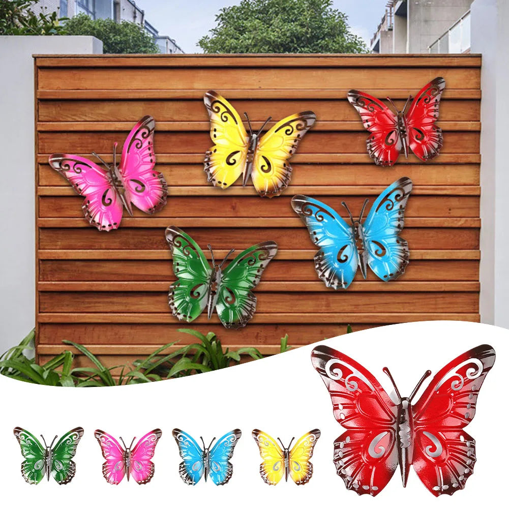 Beautiful Butterfly Outdoor Iron Art Wall Decorations