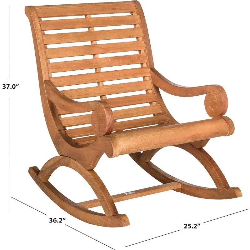 Relax in Style with the Sonora Rocking Chair – Teak Brown