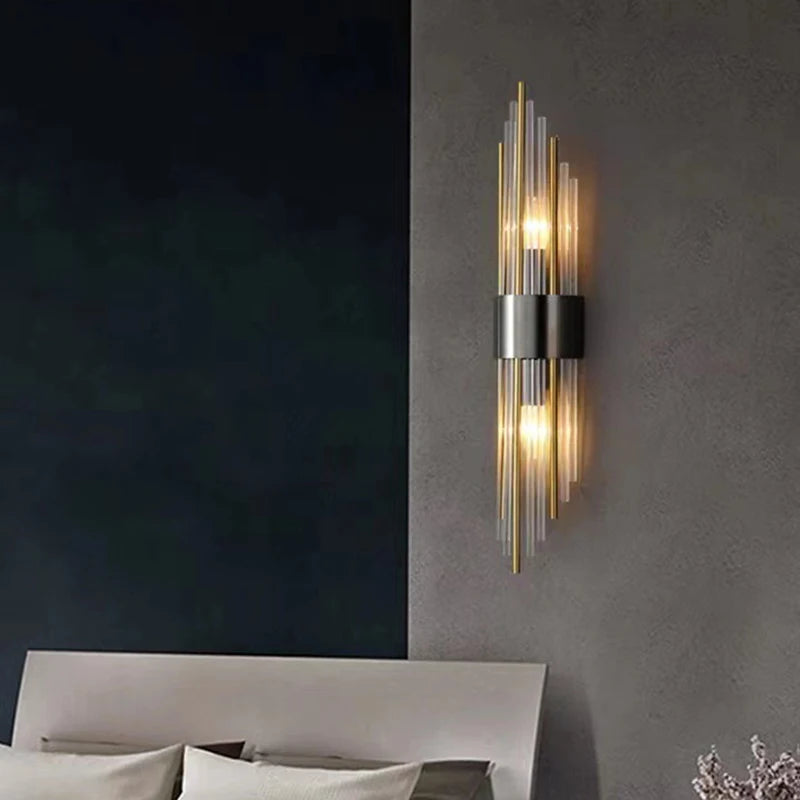 Elegant Clear Crystal LED Wall Sconce