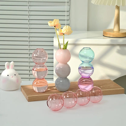 Bubble Glass Flower Vase – A Modern Touch of Elegance for Your Space