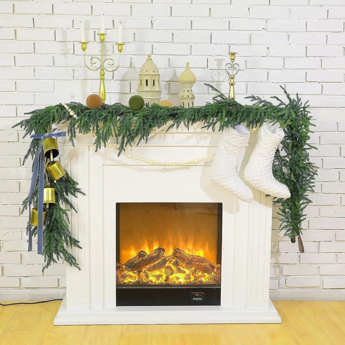 Christmas Garland Ivy Vine, Pine Needles, Cypress, Greenery Plant