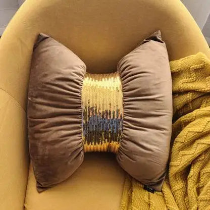 Introducing the Fashion Sequin Bow Pillow – Elegance Redefined