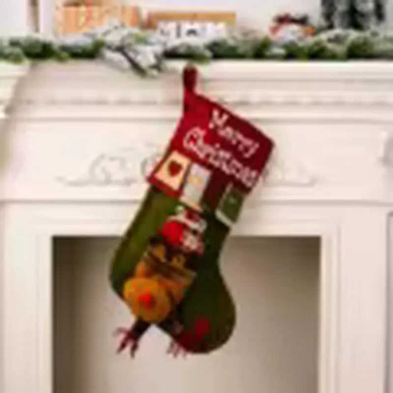 Large Capacity Merry Christmas Hanging Sock