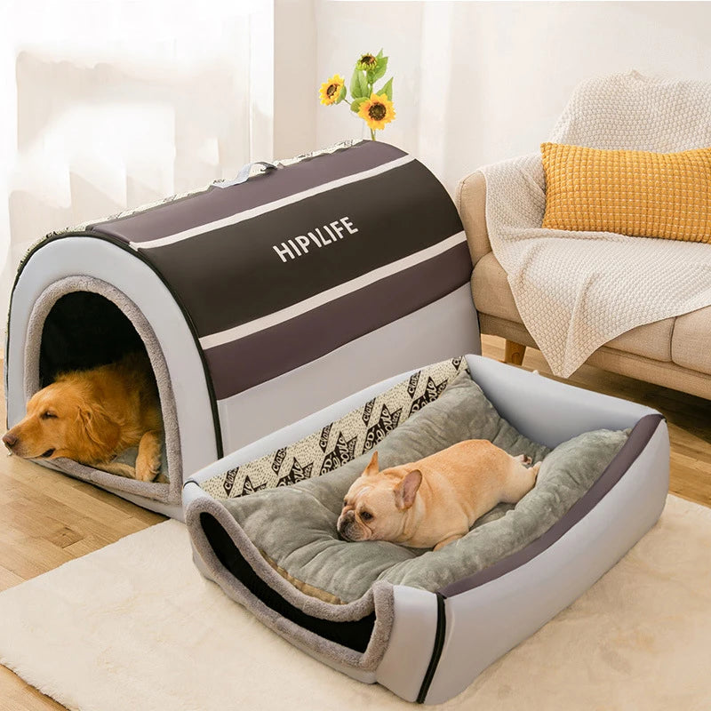 Removable Dog Warm House – Washable Pet Bed for Large and Medium Dogs