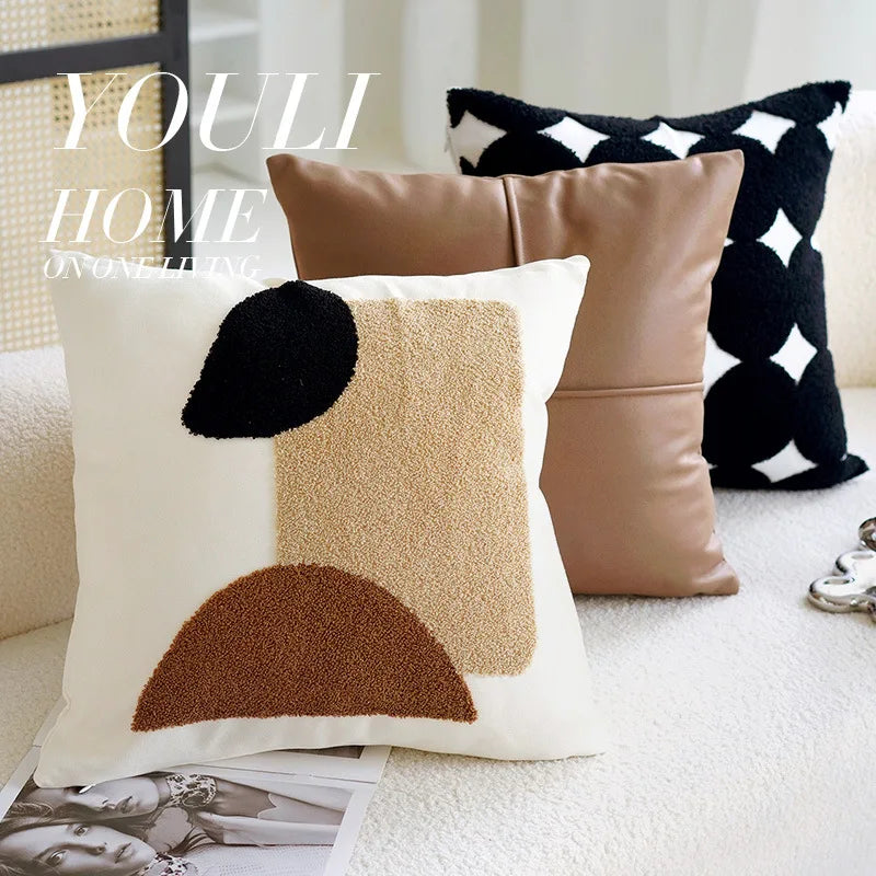 Chic Retro White Knotted Pillow Covers - 9 Unique Styles for a Cozy, Stylish Home