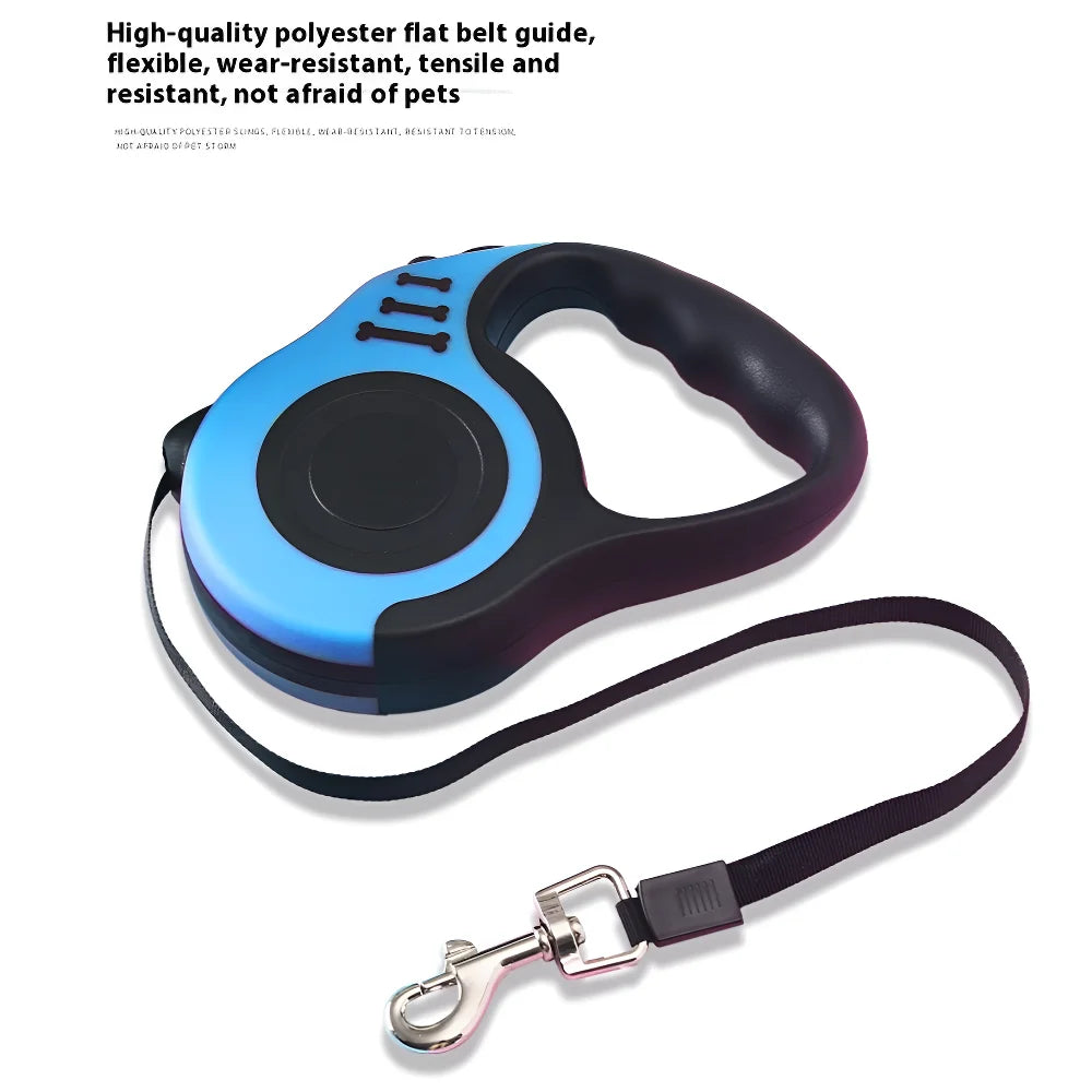 3m/5m Retractable Dog Traction Leash for Dogs & Cats - Durable Nylon Lead for Outdoor Adventures