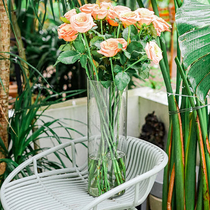 Transparent Cylinder Flower Vase – A Timeless and Elegant Centerpiece