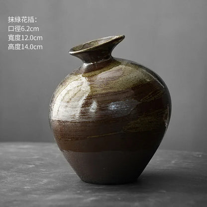 Elegant Simplicity: Japanese-Style Black Terracotta Vase