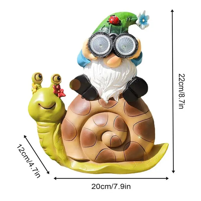 Garden Gnomes Decorative Solar Light Statue