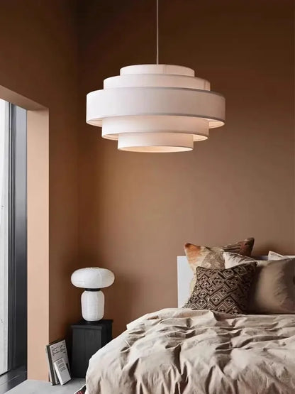 Elegant Wabi-Sabi Cloth LED Ceiling Chandelier