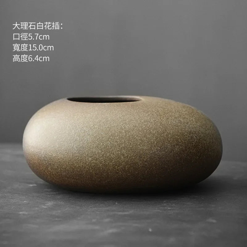 Elegant Simplicity: Japanese-Style Black Terracotta Vase