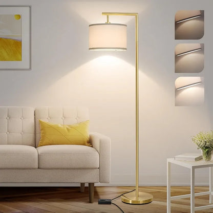 Modern Dimmable Floor Lamp with Adjustable Shade