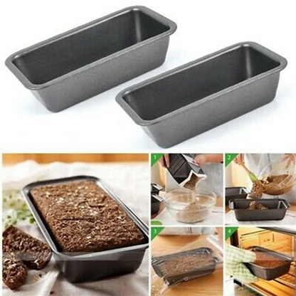 2Pcs Nonstick Carbon Steel Bread Pans for Baking - Loaf Tray Mold