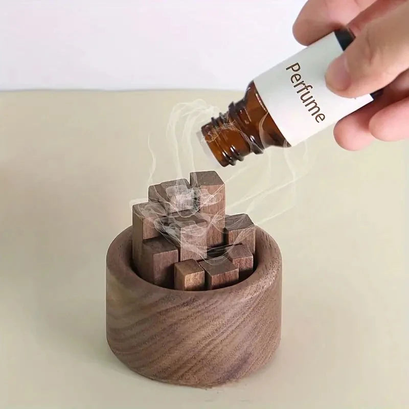 Diffuser Essential Oil Wood Scent Diffuser – Unique Wood Art Fireless Aroma Diffuser