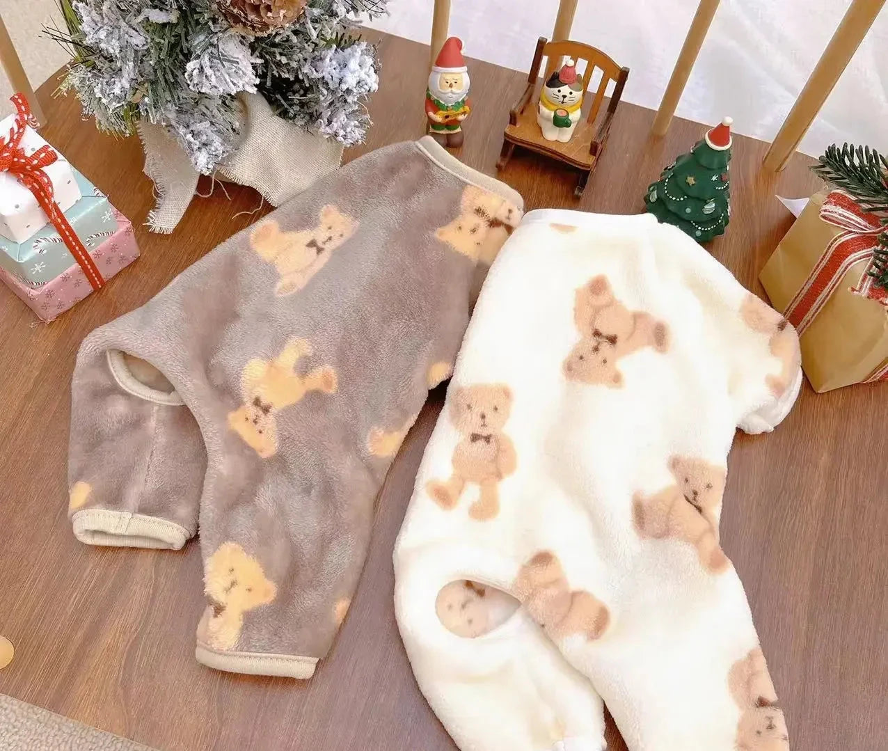 Pet Plush Jumpsuit - Warm Velvet Pajamas for Dogs & Cats