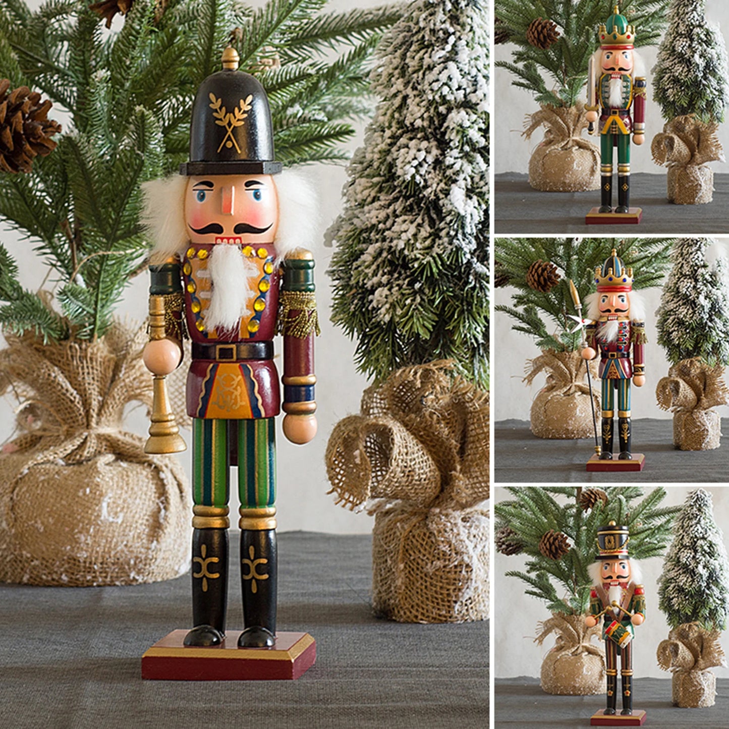 30CM Nutcracker Soldier Doll Toy Soldier Nutcracker Costume Men for Christmas New Year Decor PR Sale