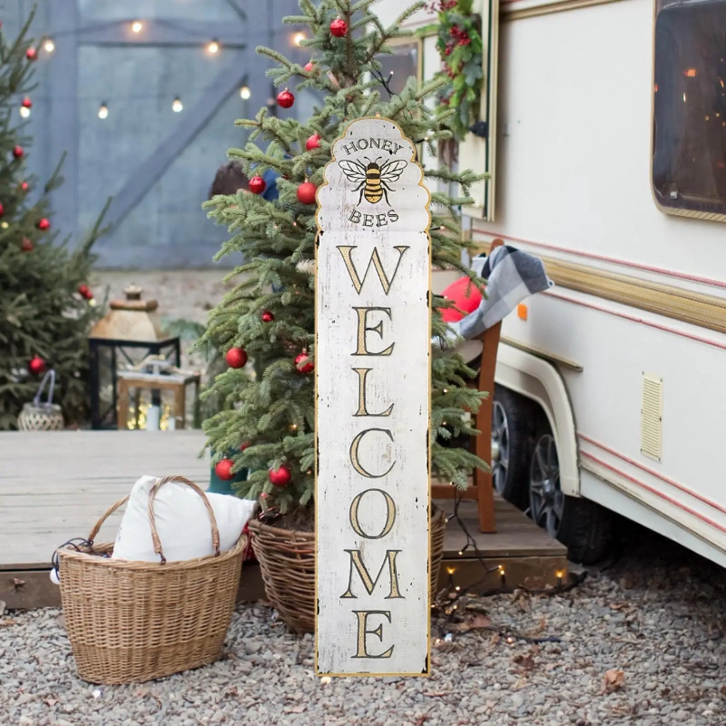 Vintage-Inspired Handcrafted Wooden Porch Sign