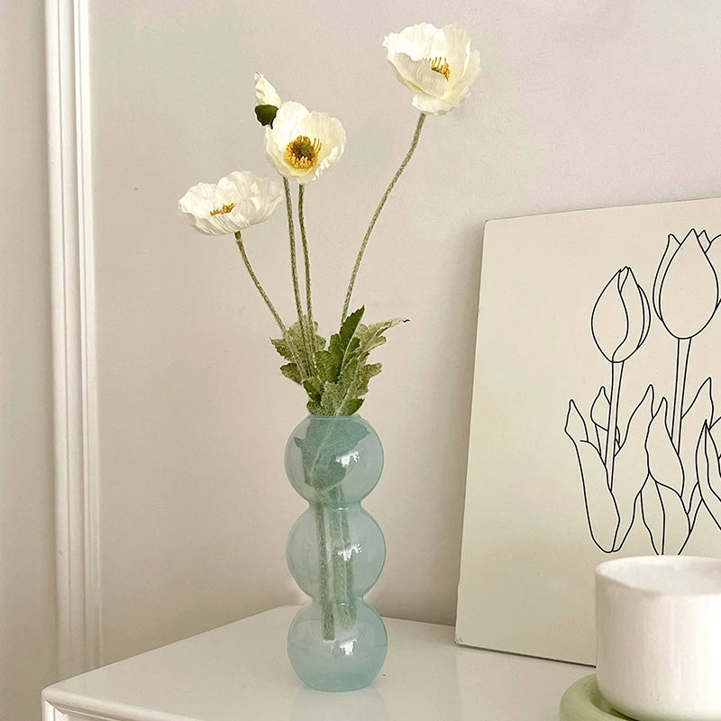 Bubble Glass Flower Vase – A Modern Touch of Elegance for Your Space