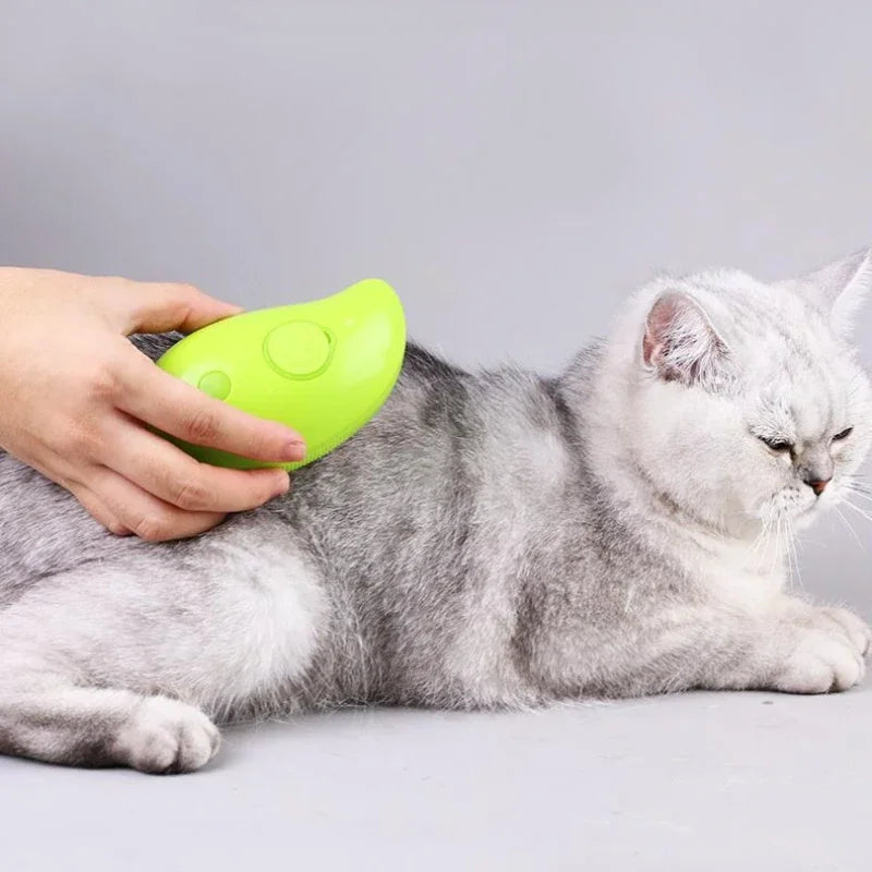 Pet Steam Brush 3-in-1 Grooming Tool for Cats and Dogs – Hair Removal, Massage, and Steam Spray