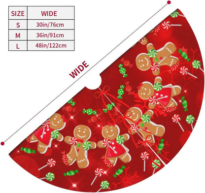 Gingerbread & Candy Christmas Tree Skirt