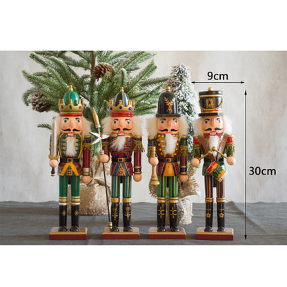 30CM Nutcracker Soldier Doll Toy Soldier Nutcracker Costume Men for Christmas New Year Decor PR Sale