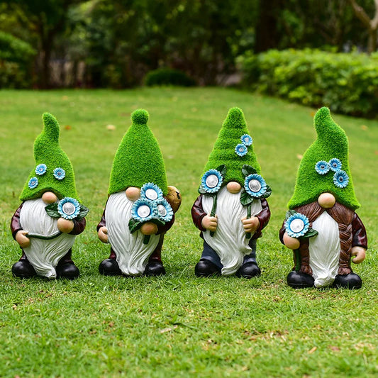 Solar Gnomes Garden Statues