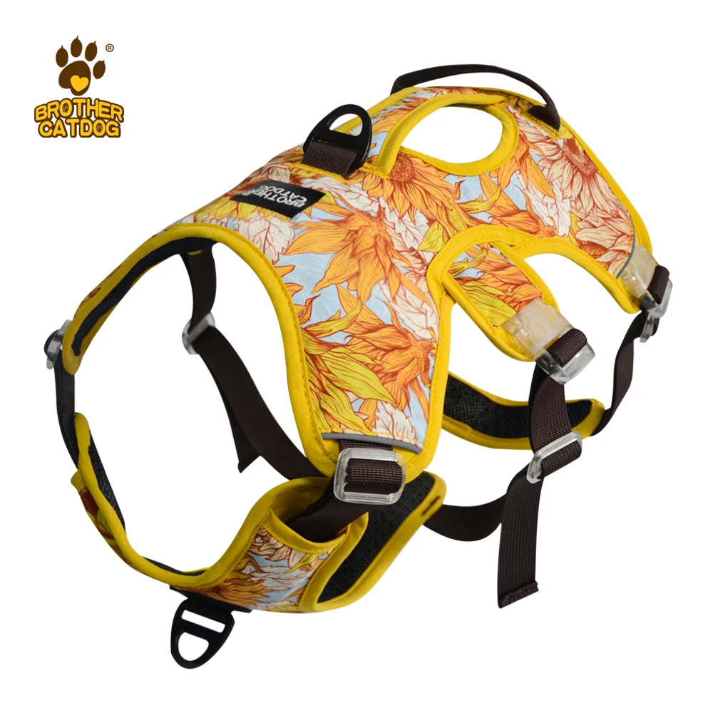 Breathable Reflective Dog Harness – No-Pull Adjustable Safety Vest