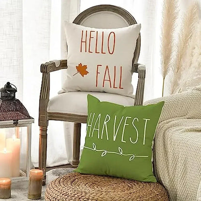 Hello Autumn Harvest Pumpkin Pillowcase – Celebrate the Season with Cozy Fall Decor