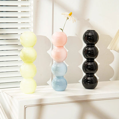 Bubble Glass Flower Vase – A Modern Touch of Elegance for Your Space