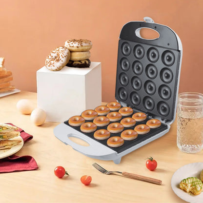 16-Hole Electric Donut Maker with Non-Stick Coating