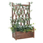 Large Raised Garden Bed Wooden Planter Box with Trellis – Your Ideal Outdoor Gardening Companion