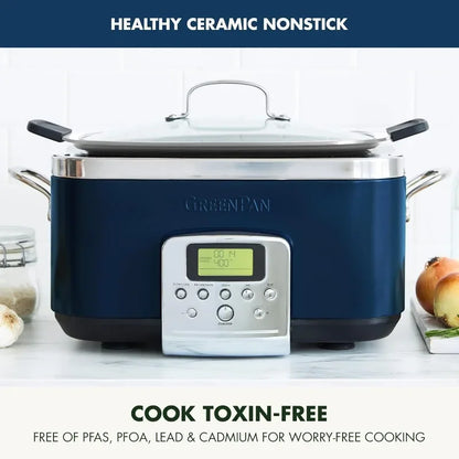 Elite 8-in-1 6QT Programmable Slow Cooker, Ceramic Nonstick, Dishwasher Safe