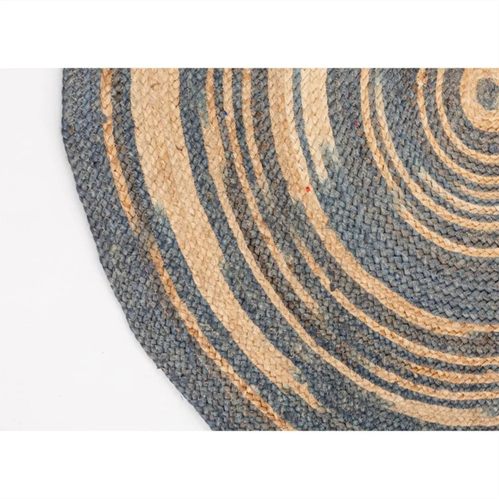 Modern Minimalist Style Indian Rug Hand-woven Round Jute Rug