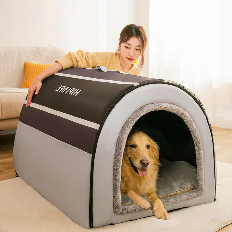 Removable Dog Warm House – Washable Pet Bed for Large and Medium Dogs