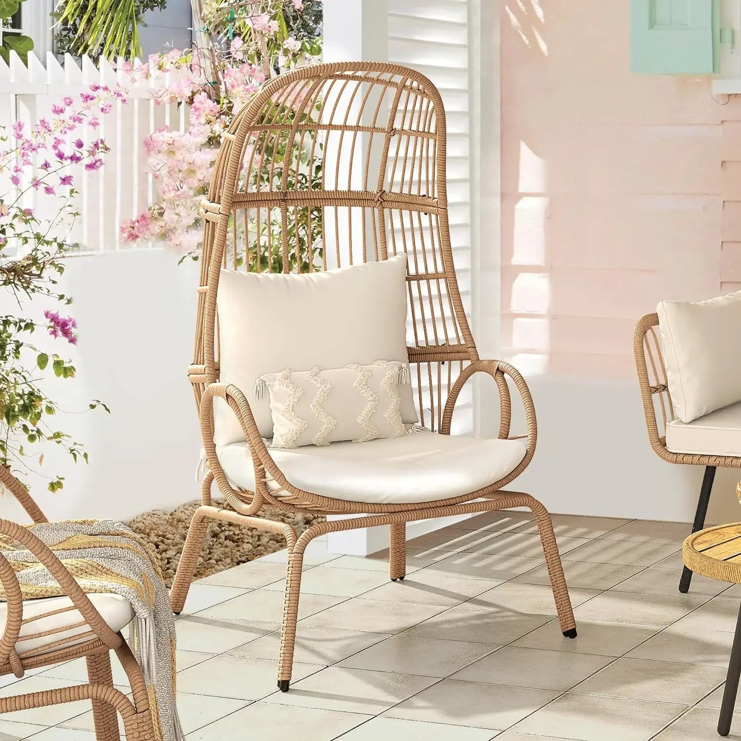 Elevate Your Space with the Outdoor Narrow Wicker Egg Chair