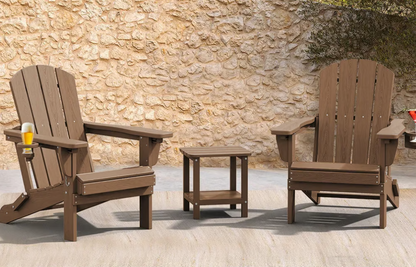 Relax in Style: Folding HDPE Adirondack Chair Set of 4