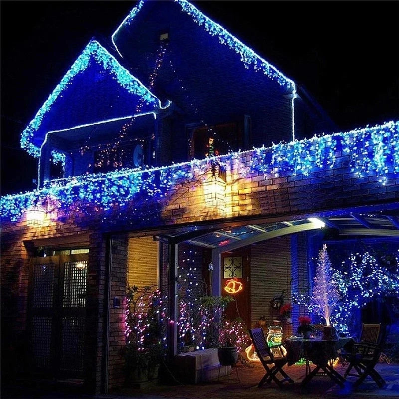 Twinkle Cascade LED Icicle Lights - Festive Waterfall Magic