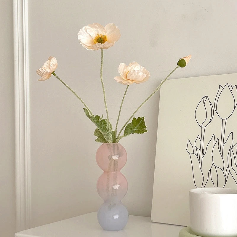 Bubble Glass Flower Vase – A Modern Touch of Elegance for Your Space