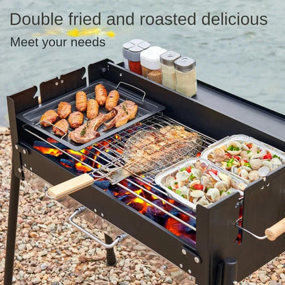 Portable Smokeless Charcoal BBQ Grill for Outdoor Fun