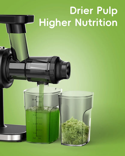 BioloMix Cold Press Juicer – Slow Masticating Juicer Machine with Reverse Function