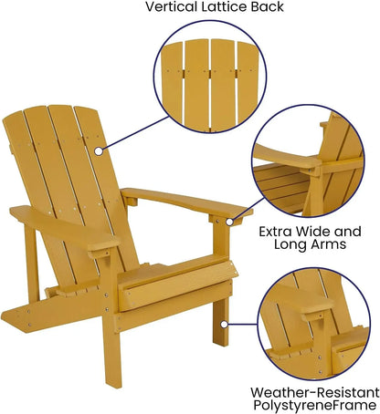 Charlestown Commercial Grade Adirondack Chair – All-Season Comfort and Durability