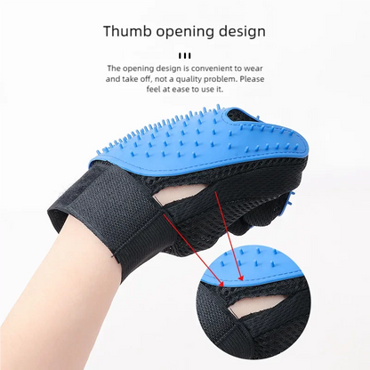 Pet Hair Remover Gloves – Grooming and Massage Tool for Cats & Dogs