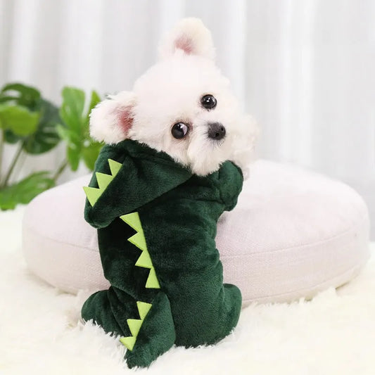 Dinosaur-Themed Pet Hoodie – Cozy & Cute for Dogs and Cats