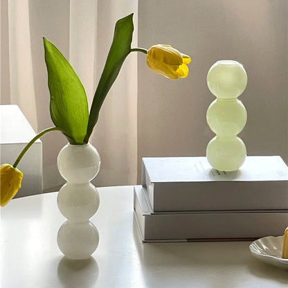 Bubble Glass Flower Vase – A Modern Touch of Elegance for Your Space