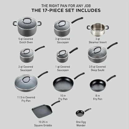 Ultimate Hard Anodized Nonstick Cookware Set – Oven & Broiler Safe Kitchen Cooking Set