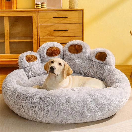 Fluffy Plush Dog Bed – Cozy Cushion for Dogs & Cats