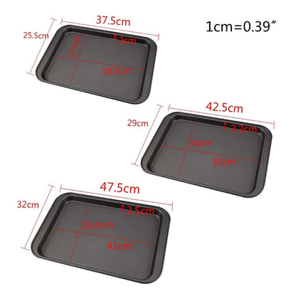 Versatile Pizza, Cake, and Bread Pan Non-Stick Carbon Steel Rectangle Baking Tray