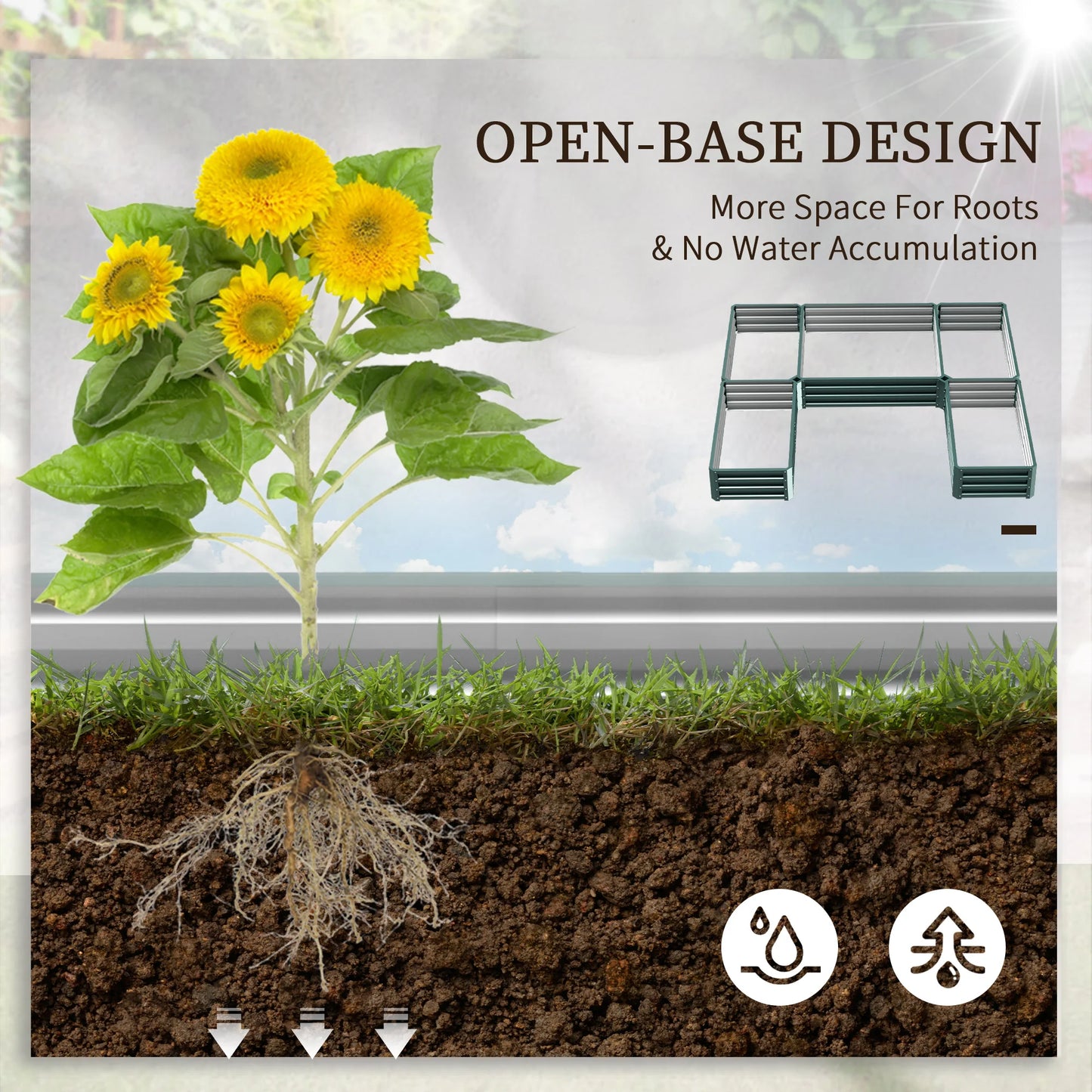 Outsunny 8 X 8' Raised Garden Bed Set – Your Perfect Outdoor Gardening Solution